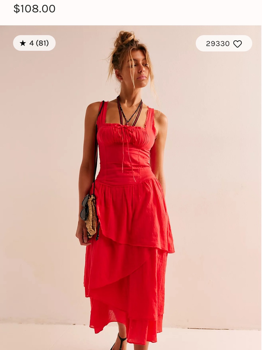 Free People Red Maxi Dress - Picture 2 of 6